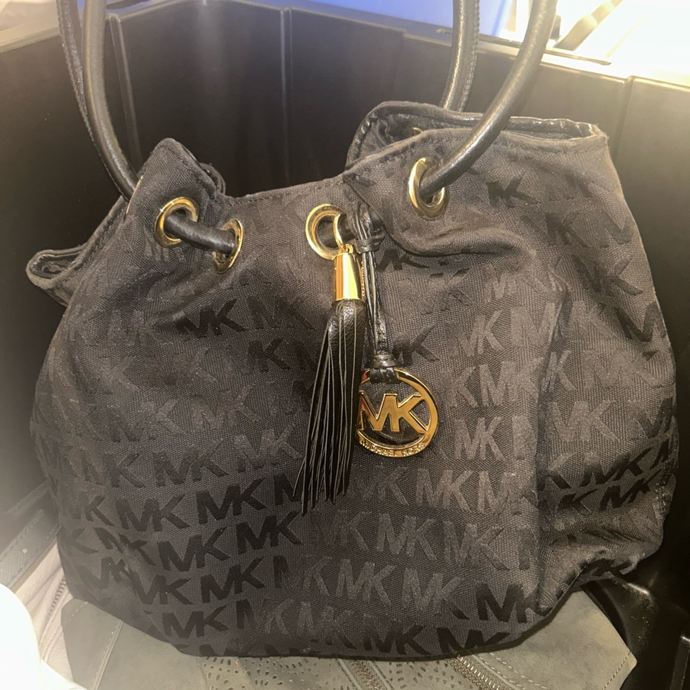 Michael Kors Black Logo Tote Bag
